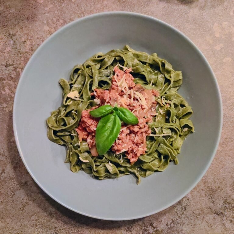 Tagliatelles fraîches à la spiruline, recette Spiruluc